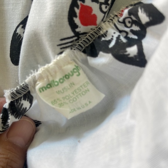 Vintage MARLBOROUGH Muslim Twin Fitted Kitty Cat Kisses pattern sheet - Picture 6 of 6